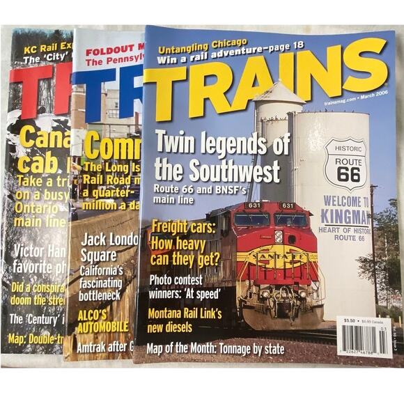 Vtg Lot 3 Trains Jan Feb Mar 2006 Magazine Track Railroad Engineer Locomotive - Picture 1 of 9